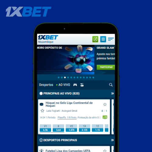 Abra o aplicativo 1xbet