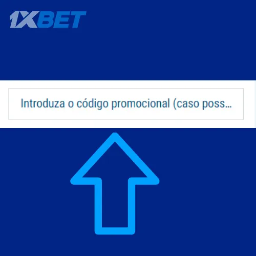 Insira o c&oacute;digo promocional no aplicativo 1xbet