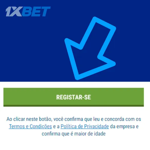 Conclua o registro no aplicativo 1xbet